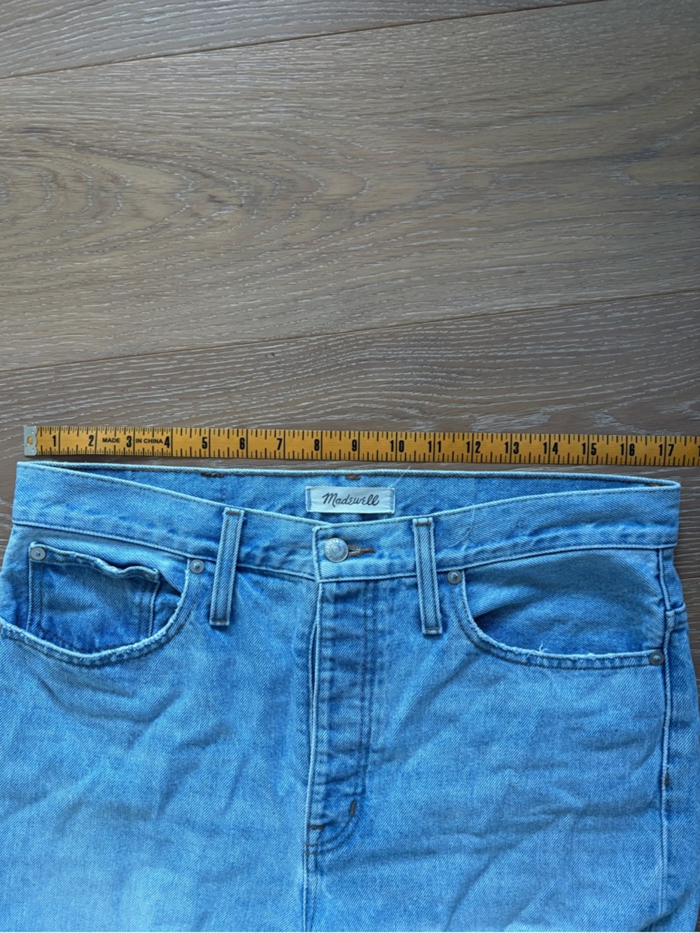 Madewell Jeans Distressed Full Length Classic Straight Size 30 Hartsville Denim - Picture 7 of 10
